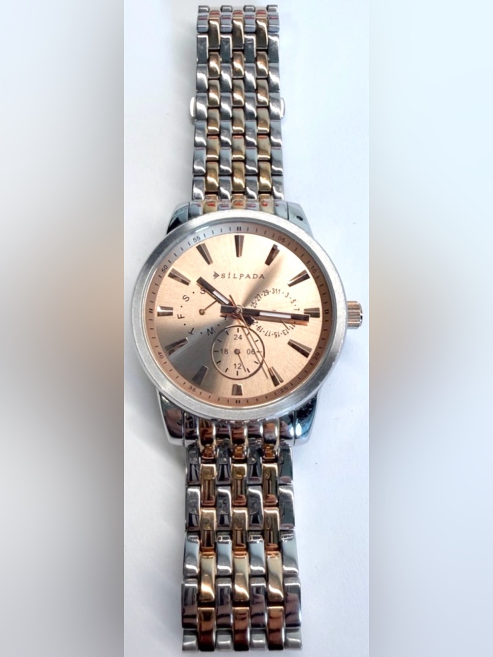 Silpada At First Blush Two-Tone Watch Rose Gold Extra Links